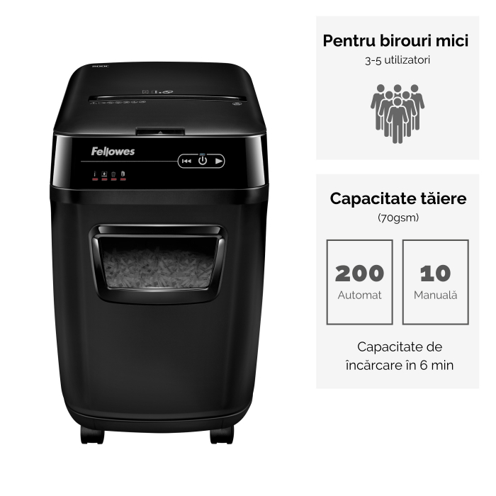 Distrugator Doc Automat Automax 200C Cross-Cut Fellowes [2]