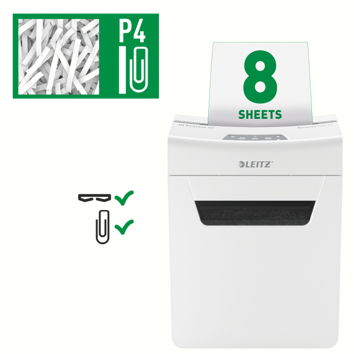 Distrugator Doc Iq Protect 8X Cross-Cut 8 Coli P4 Leitz [3]