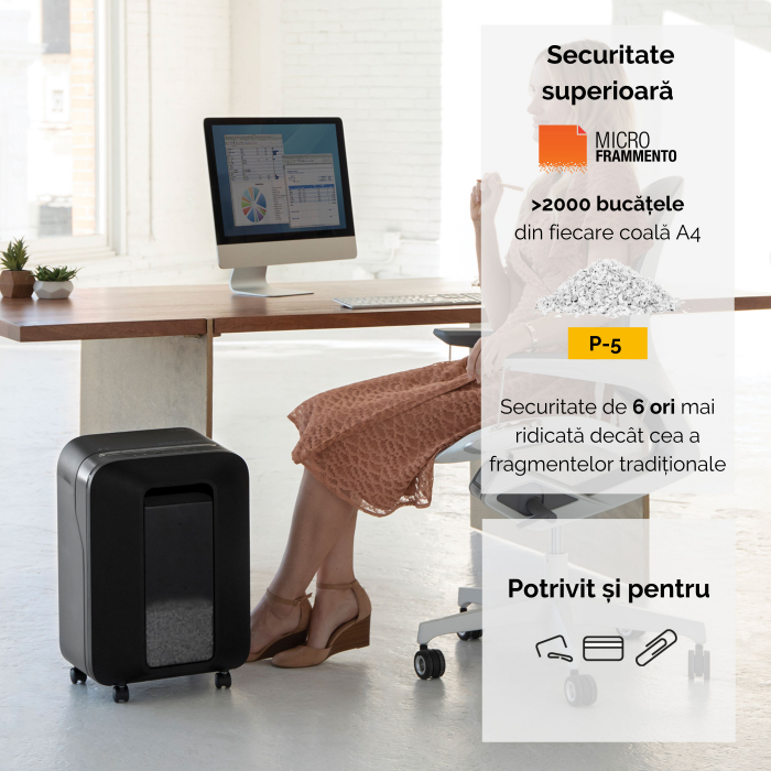 Distrugator Documente Lx201 Micro-Cut Negru Fellowes [5]