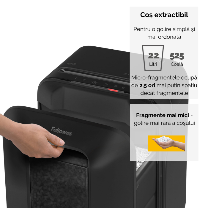 Distrugator Documente Lx201 Micro-Cut Negru Fellowes [4]