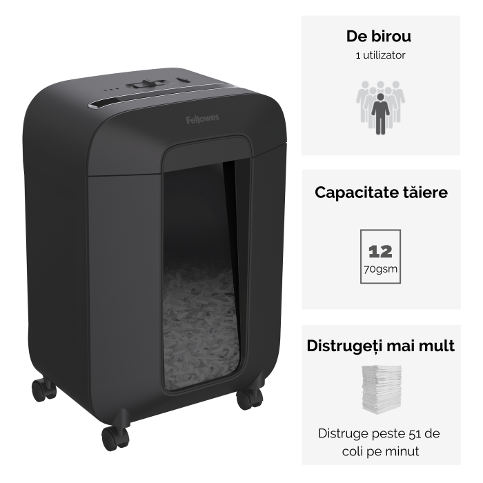Distrugator Documente Lx85 Cross-Cut Fellowes [3]
