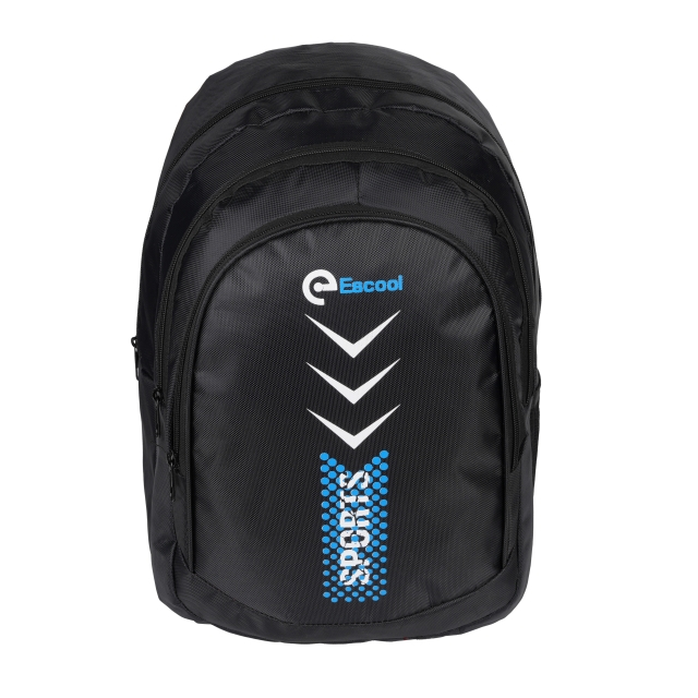 Ghiozdan ESCOOL cu 3 compartimente NEGRU 46x34x27 cm [2]