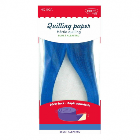 Hartie Quilling Aa Albastru 42.5X0.5Cm 100/Set Daco Hq100A [1]