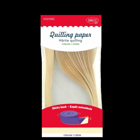 Hartie Quilling Aa Crem 42.5X0.5Cm 100/Set Daco Hq100C [1]