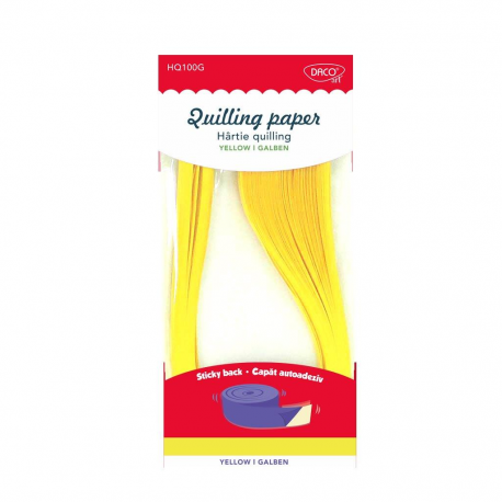 Hartie Quilling Aa Galben 42.5X0.5Cm 100/Set Daco Hq100G [1]