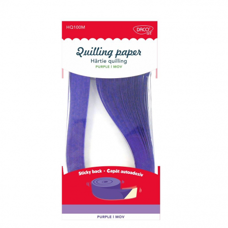Hartie Quilling Aa Mov 42.5X0.5Cm 100/Set Daco Hq100M [1]