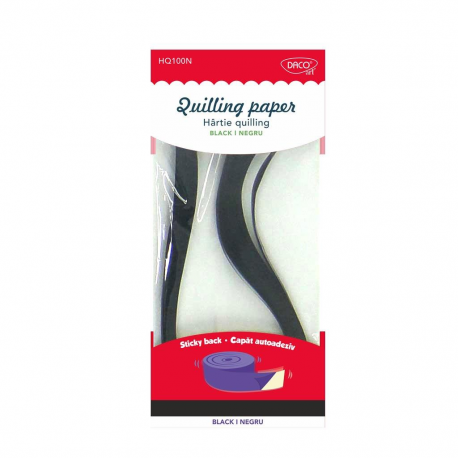 Hartie Quilling Aa Negru 42.5X0.5Cm 100/Set Daco Hq100N [1]