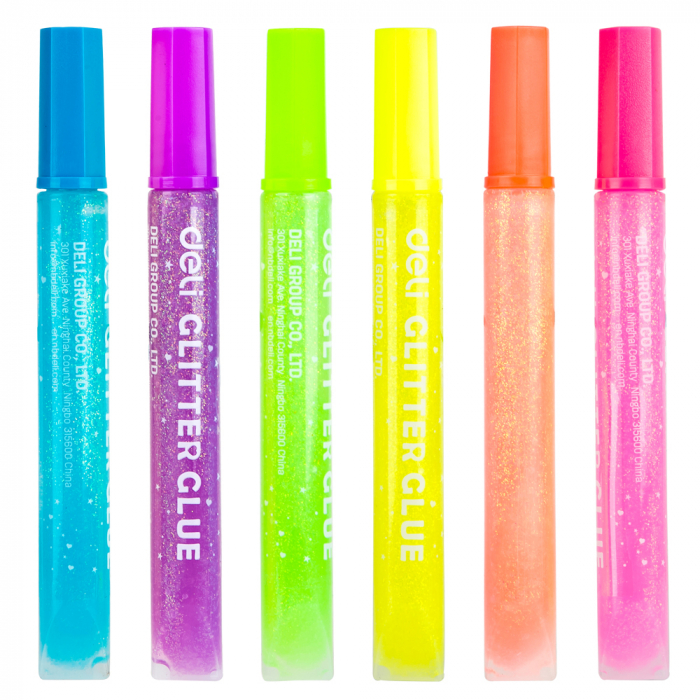 Lipici Lichid Glitter Neon 6 Culori*12Ml Deli [3]