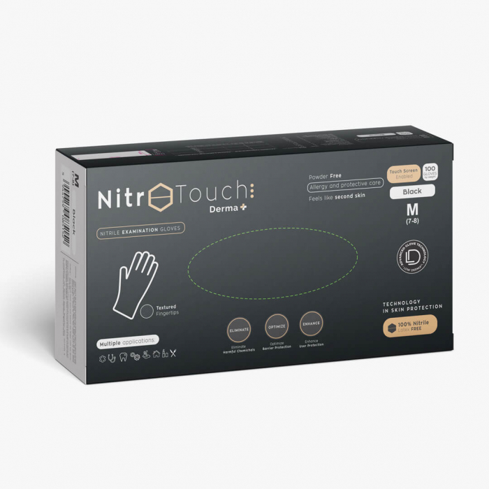 Manuși Nitril Medicale – Nitro Touch Derma Plus Black [2]