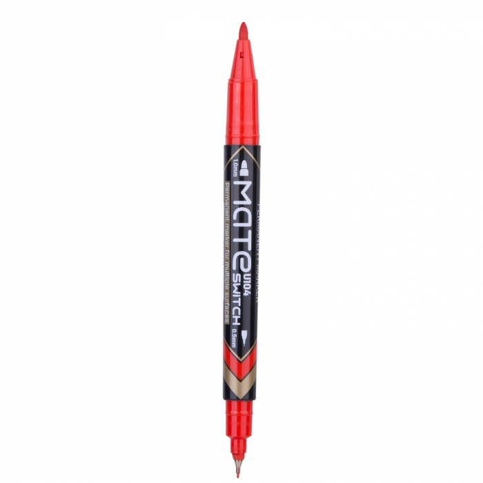 Marker Cd 2 Capete 0.5/1Mm Rosu Deli [2]