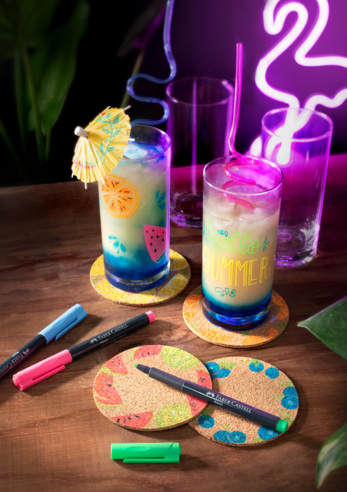 Marker Creativ Albastru Neon Faber-Castell [5]