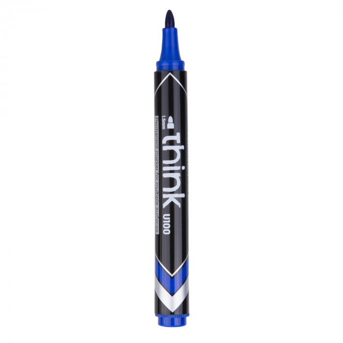 Marker Permanent Albastru Varf Rotund 1.5Mm Deli [2]