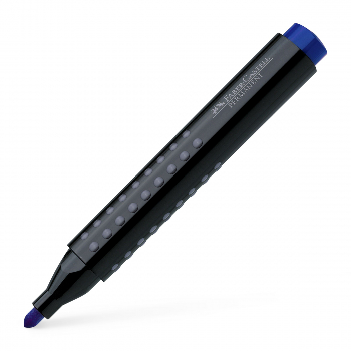Marker Permanent Albastru Varf Rotund Grip 1504 Faber-Castell [2]