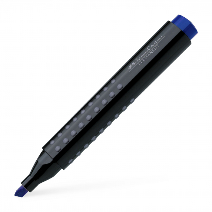 Marker Permanent Albastru Varf Tesit Grip 1505 Faber-Castell [2]
