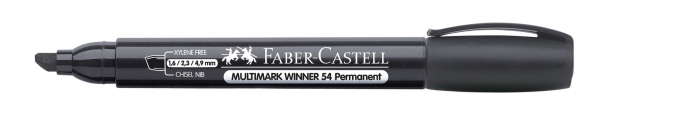 Marker Permanent Negru Varf Tesit Multimark Winner 54 Faber-Cast [1]