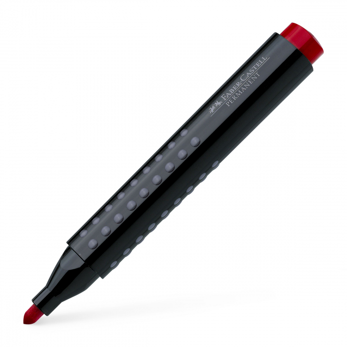 Marker Permanent Rosu Varf Rotund Grip 1504 Faber-Castell [2]