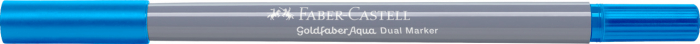 Marker Solubil 2 Capete Goldfaber Albastru Azur 449 Faber-Castell [2]