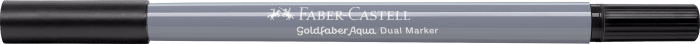 Marker Solubil 2 Capete Goldfaber Negru Inchis 199 Faber-Castell [3]