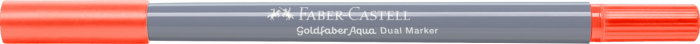 Marker Solubil 2 Capete Goldfaber Portocaliu Camium Inchis 115 Faber-Castell [2]