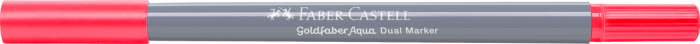 Marker Solubil 2 Capete Goldfaber Rosu Aprins 122 Faber-Castell [2]