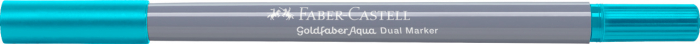 Marker Solubil 2 Capete Goldfaber Turcoaz Cobalt Deschis 154 Faber-Castell [2]