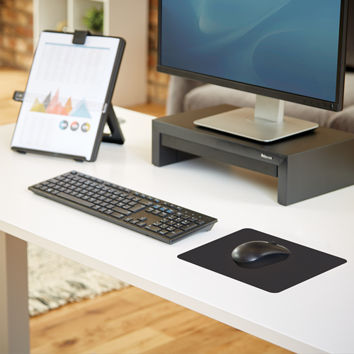 Mouse Pad Din Poliester Negru Fellowes [3]