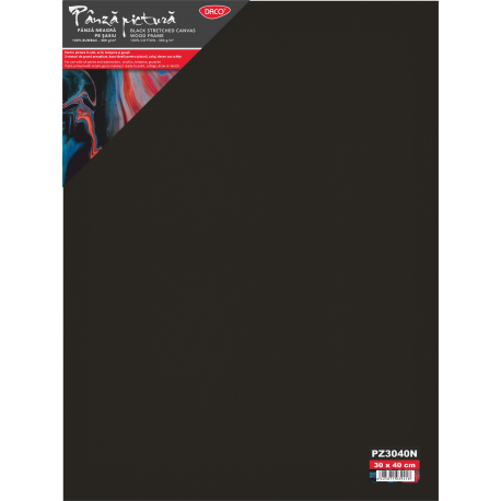 Panza Pictura Neagra Pe Sasiu 30X40Cm Daco Pz3040N [1]