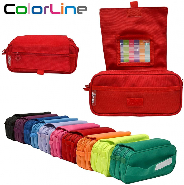 Penar 3 compartimente cu fermoar Colorline [2]