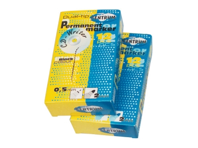 Permanent marker pentru CD & DVD negru cu doua capete Centrum [2]