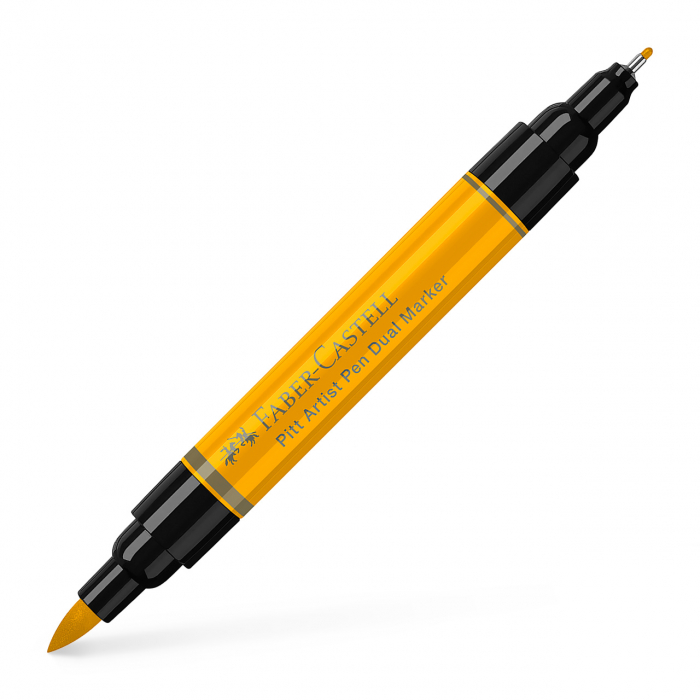 Pitt Artist Pen Dual Marker Galben Crom Inchis 109 Faber-Castell [1]