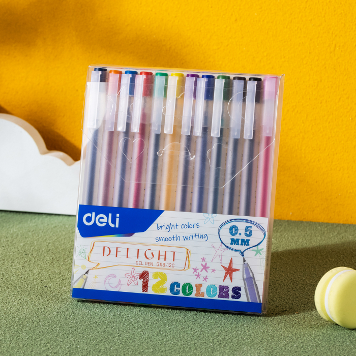 Pix Cu Gel 0.5Mm Set 12 Culori Deli [3]