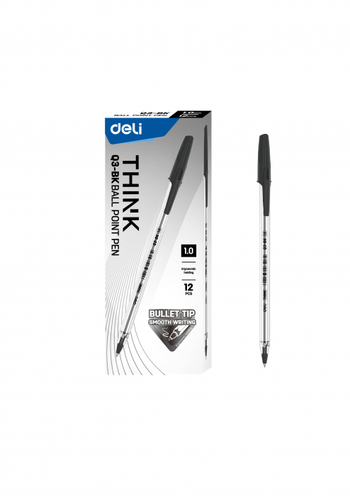 Pix Unica Folosinta 1Mm Q3 Think Negru Deli [1]