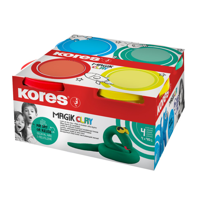 Plastilina Modelaj 4*40G Culori Intense Kores [3]