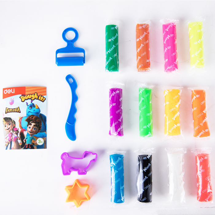 Plastilina Soft Galetusa 12 Culori 160G Deli [3]