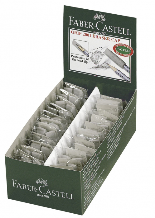 Radiera Capac Grip 2001 Gri 2/Set Faber-Castell [2]