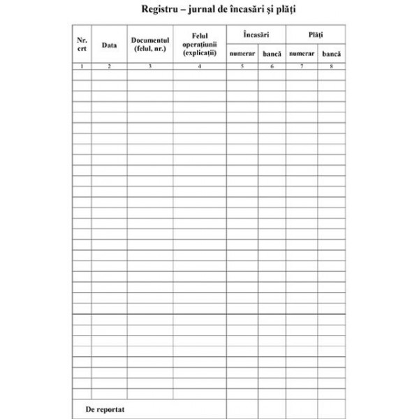Registru Jurnal De Incasari Si Plati [1]