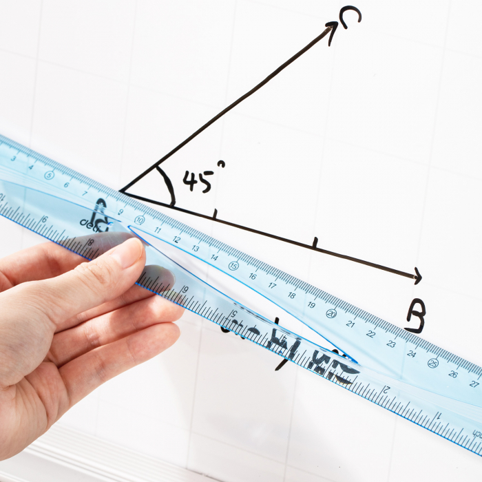 Rigla 20Cm Albastra Transparenta Deli [4]