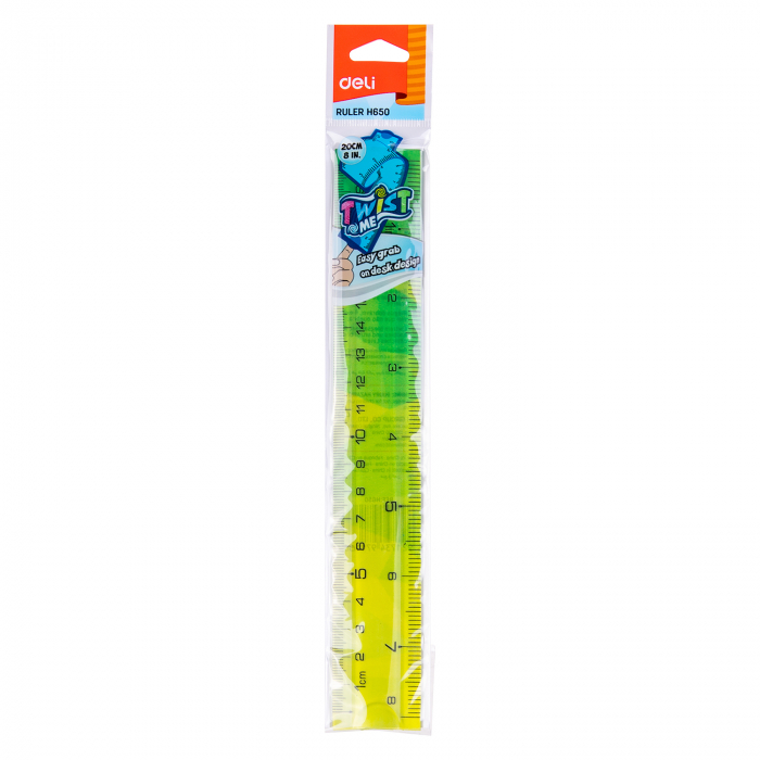 Rigla 20Cm Multicolora Flexibila Deli [3]