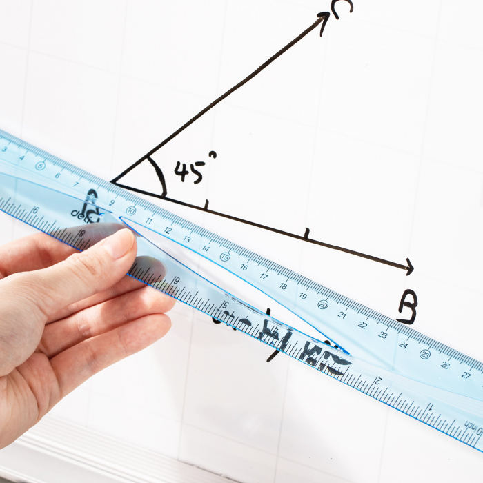 Rigla 30Cm Albastra Transparenta Deli [4]
