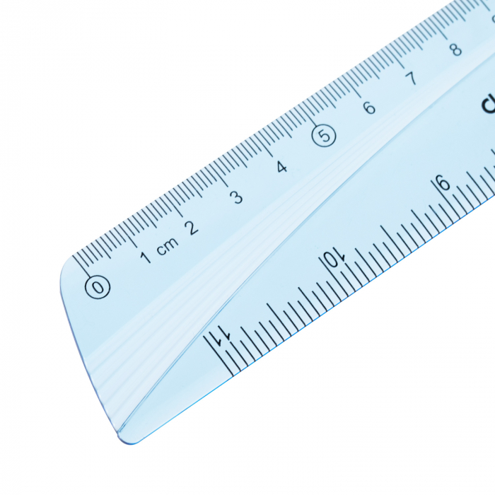 Rigla 30Cm Albastra Transparenta Deli [2]