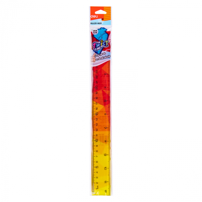 Rigla 30Cm Multicolora Flexibila Deli [3]