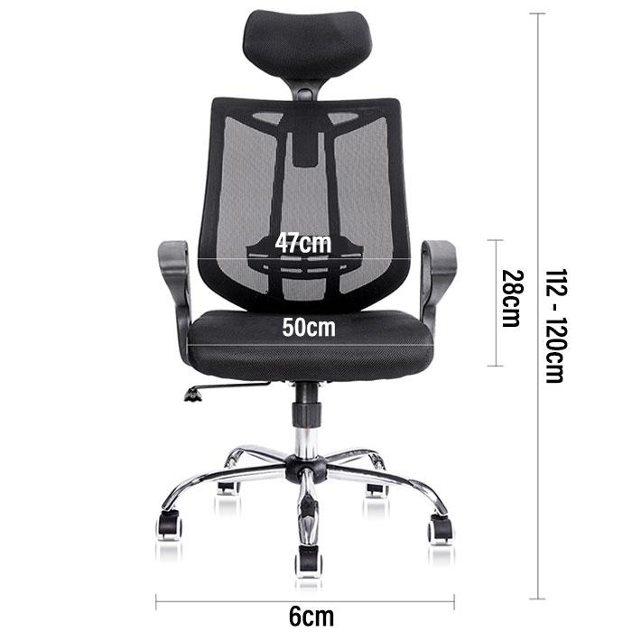 Scaun Birou Spatar Si Tetiera Mesh, Sist Roti Metal 4905 Deli [2]