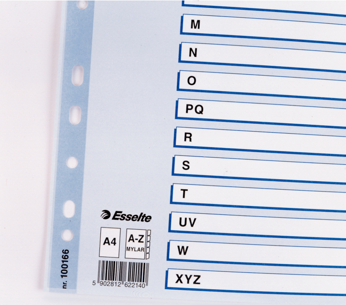 Separatoare Index Carton A-Z Mylar Esselte [2]