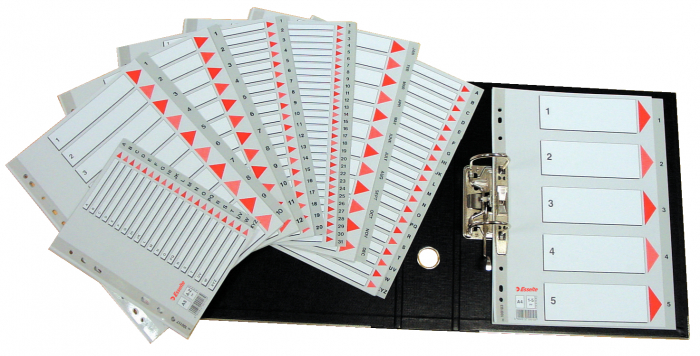 Separatoare Index Plastic 1-5 Esselte [2]