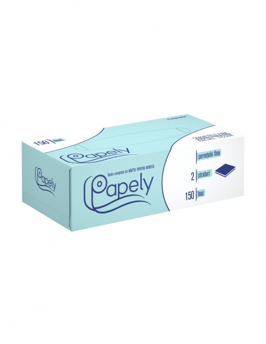 Servetele  faciale, alb, 2 straturi Papely - 150 buc [2]