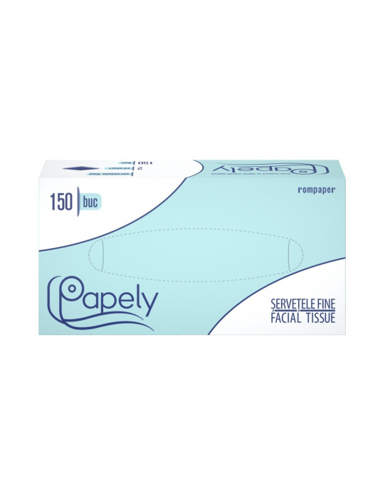 Servetele  faciale, alb, 2 straturi Papely - 150 buc [3]