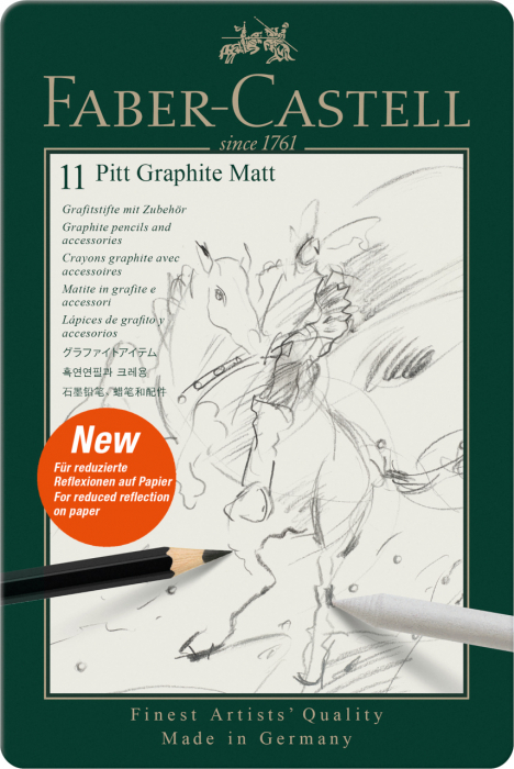 Set 11 Buc Creion Grafit Mat Pitt Faber-Castell [1]