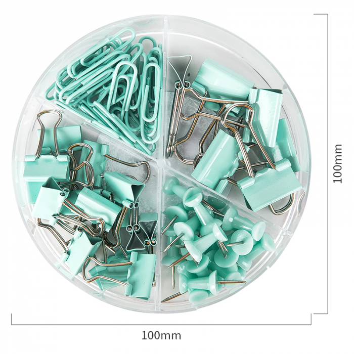 Set Accesorii Birou (Agrafe, Clipsuri, Pioneze) Vernil Deli [3]