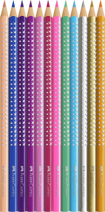 Set Cadou 12 Creioane Colorate Sparkle Faber-Castell [3]