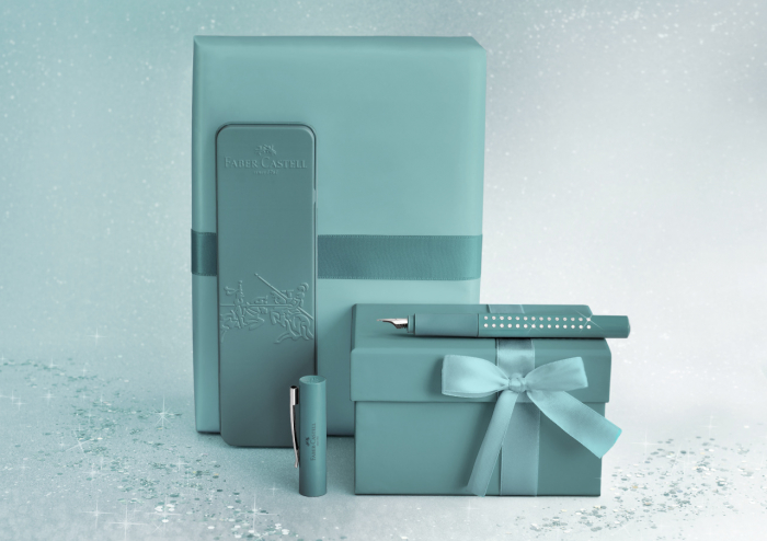 Set Cadou Stilou Sparkle Turcoaz Ocean Metalic M Faber-Castell [3]